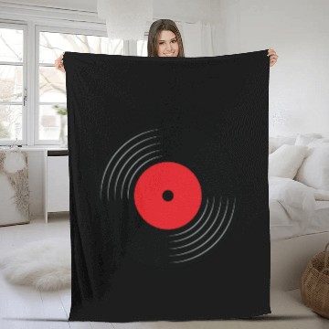 Discover Spin The Black Circle Music Lover Quote Fleece Blankets