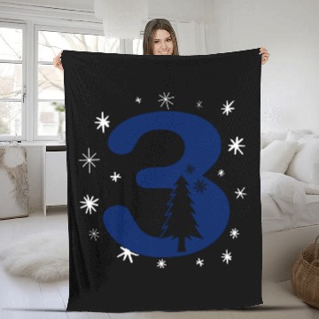 Discover 3rd Christmas Winter Season - Cold Number Three Fleece Blankets