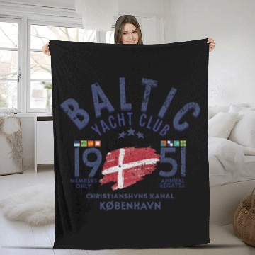 Discover Baltic Yacht club Copenhagen blc Fleece Blankets