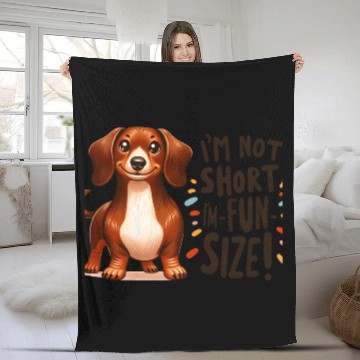 Discover Fun-Size Dachshund Delight Fleece Blankets