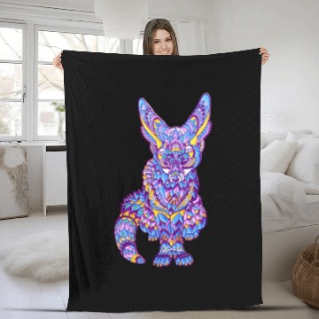 Discover ilustration fox Fleece Blankets