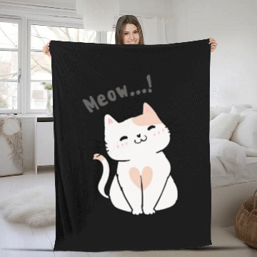 Discover Meow....))) Fleece Blankets