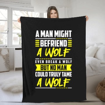 Discover Wolf Mysticism Full Moon Fleece Blankets