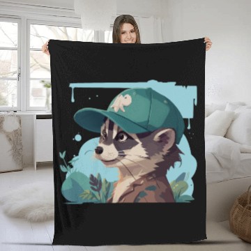 Discover Cool Racoon Fleece Blankets