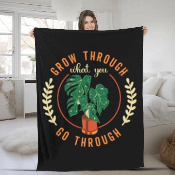 Discover Monstera Grow Through What You Go Balcony Plants Fleece Blankets