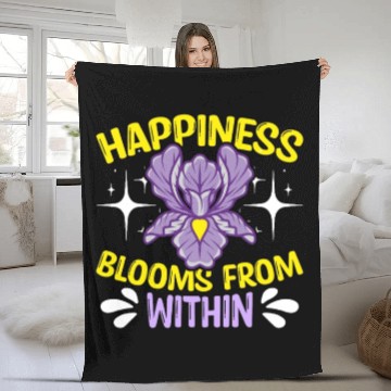 Discover Orchids Happiness Blooms From Within Orchid Grower Fleece Blankets