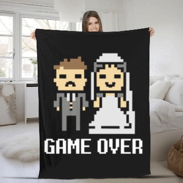 Discover marriage game over Fleece Blankets