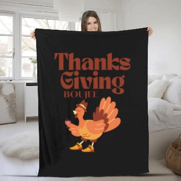 Discover boujee thanksgiving Fleece Blankets