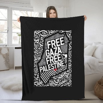 Discover free palestine support palestine Fleece Blankets