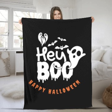 Discover Halloween Hey Boo Fleece Blankets