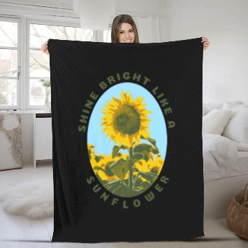 Discover Sunflower Fleece Blankets
