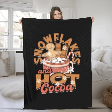 Discover Snowflakes and Hot Cocoa - Snow Fleece Blankets