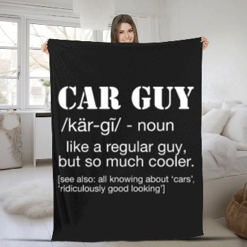 Discover Car Guy Definition Funny Car Guy Fleece Blankets