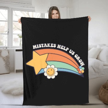 Discover Mistakes Help Us Grow Teacher Student Learning Fleece Blankets
