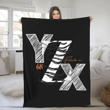 Discover YZX lettering graphic Fleece Blankets
