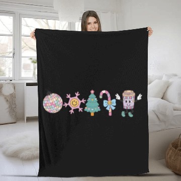Discover Retro Christmas Cheer Fleece Blankets
