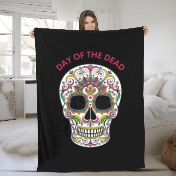 Discover Day of the Dead Fleece Blankets