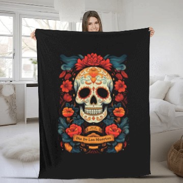 Discover Dia De Los Muertos Fleece Blankets