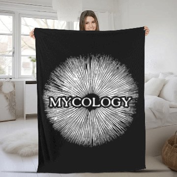 Discover Mycology - The science of fungi (white) Fleece Blankets
