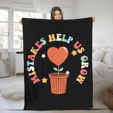 Discover Back To School Mistakes Help Us Grow Student Fleece Blankets