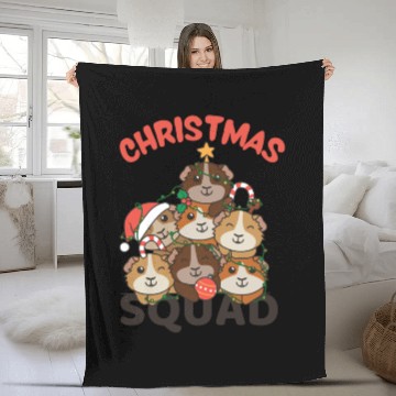 Discover Guinea Pig Christmas Tree Christmas Squad Fleece Blankets