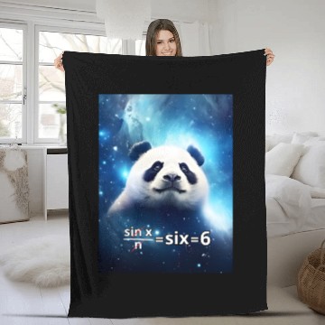 Discover Funny Math Meme - Panda In Space Fleece Blankets