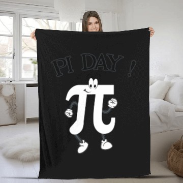 Discover 3.14 Math Teacher Pi National Day Fleece Blankets