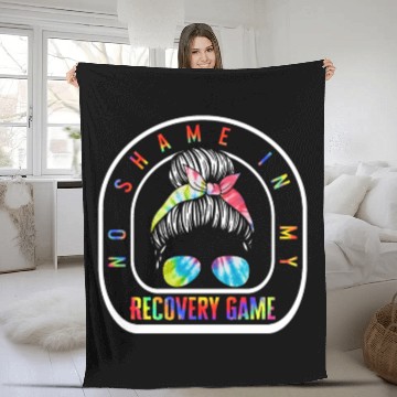 Discover Sobriety Fleece Blankets, No Shame In My Recovery Game