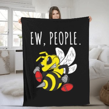 Discover Ew People Angry Bee Fleece Blankets