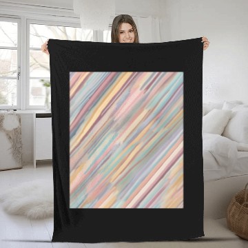Discover Pastel Stripes Fleece Blankets