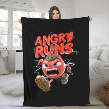 Discover angry runs American football Fleece Blankets