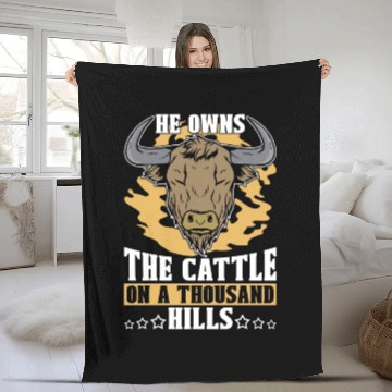 Discover Cattle Farming He Owns The Cattle On Farm Animals Fleece Blankets