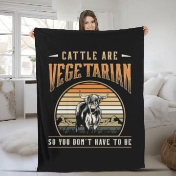 Discover Cattle Farming Cattle Are Vegetarian Dairy Farmer Fleece Blankets