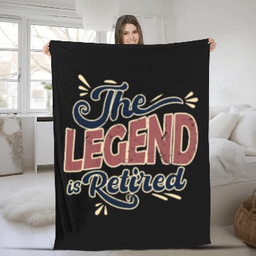 Discover This Legend is retired - retirement look Fleece Blankets
