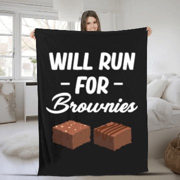 Discover Will Run For Brownies Fudge Cookie Marshmallow Fleece Blankets