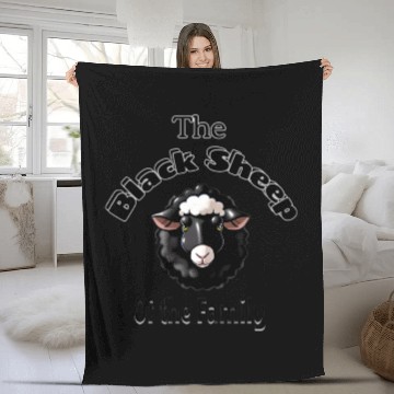 Discover The Black Sheep of the Family Fleece Blankets