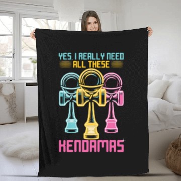 Discover Kendama Retro 80s Vaporwave Kendama Fleece Blankets