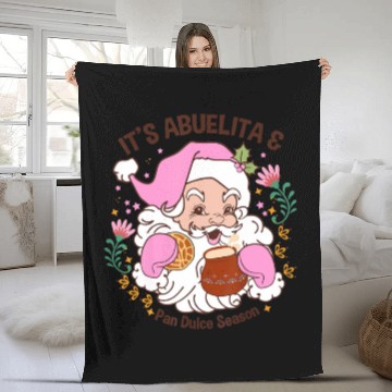 Discover it's Abuelita and Pan Dulce Season Mexican Santa Fleece Blankets