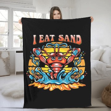 Discover I Eat Sand and Muscular Shrimp Fleece Blankets
