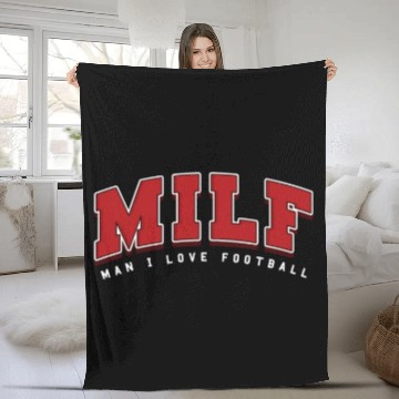 Discover Man I Love Football Fleece Blankets