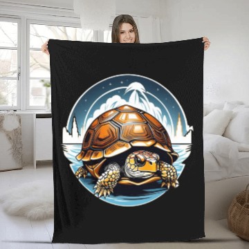 Discover Box turtle ecology human responsibility Fleece Blankets