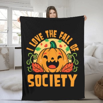 Discover I Love The Fall Of Society Fleece Blankets