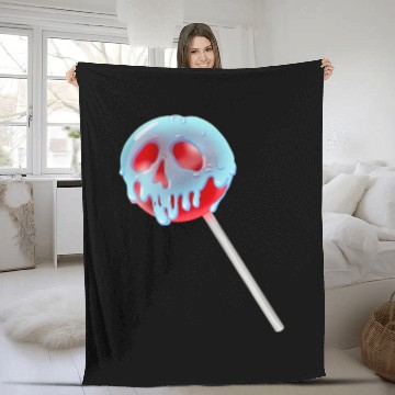 Discover Poison Apple Halloween Candy Lollipop Fleece Blankets