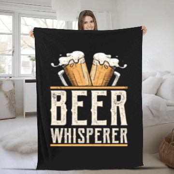 Discover Beer Whisperer Homebrew Brewer Craft Beer Fleece Blankets