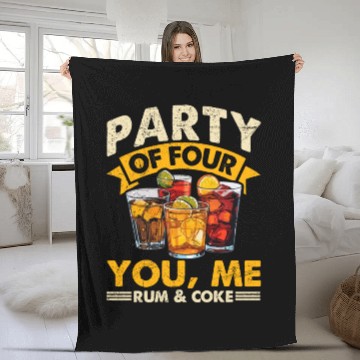 Discover PARTY OF FOUR YOU, ME RUM & COKE Fleece Blankets