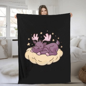 Discover I Moose Have My Sleep Youth Cute Moose Fleece Blankets
