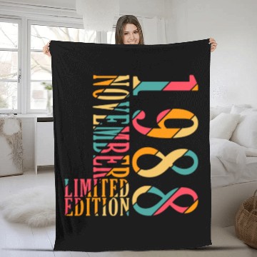Discover november 1988 Anniversary november 1988 november Fleece Blankets