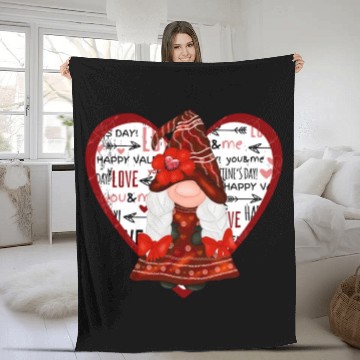 Discover Gnomes Valentine Fleece Blankets