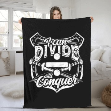 Discover I can divide and conquer - Math Fleece Blankets