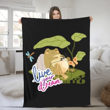 Discover big frog Dream Fleece Blankets